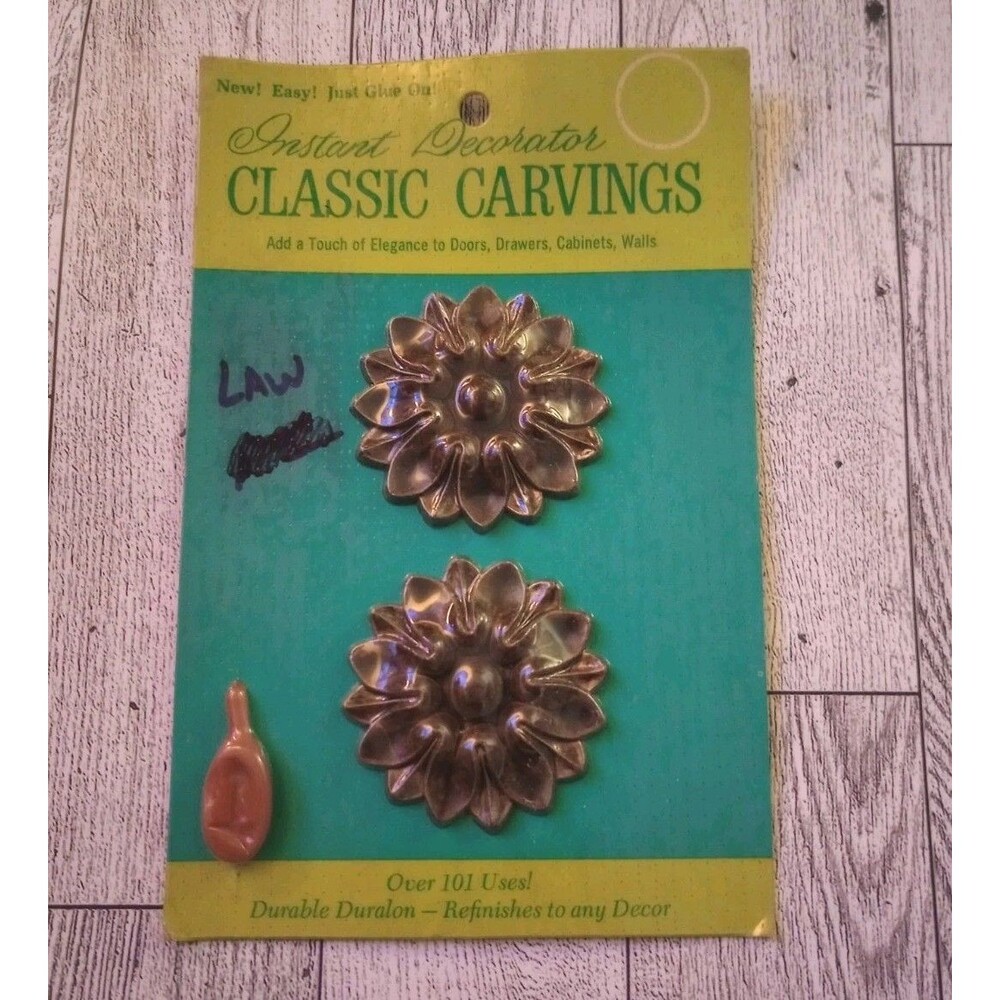 NEW Classic Carvings Ornate Floral Duralon Wall Furniture Scabbard Accents - 2"